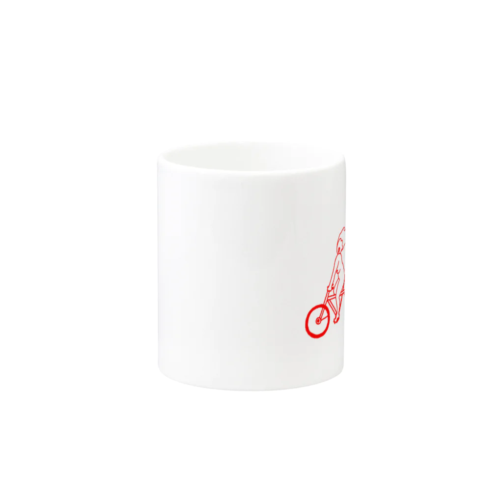 monCheriのタンデムRED Mug :other side of the handle