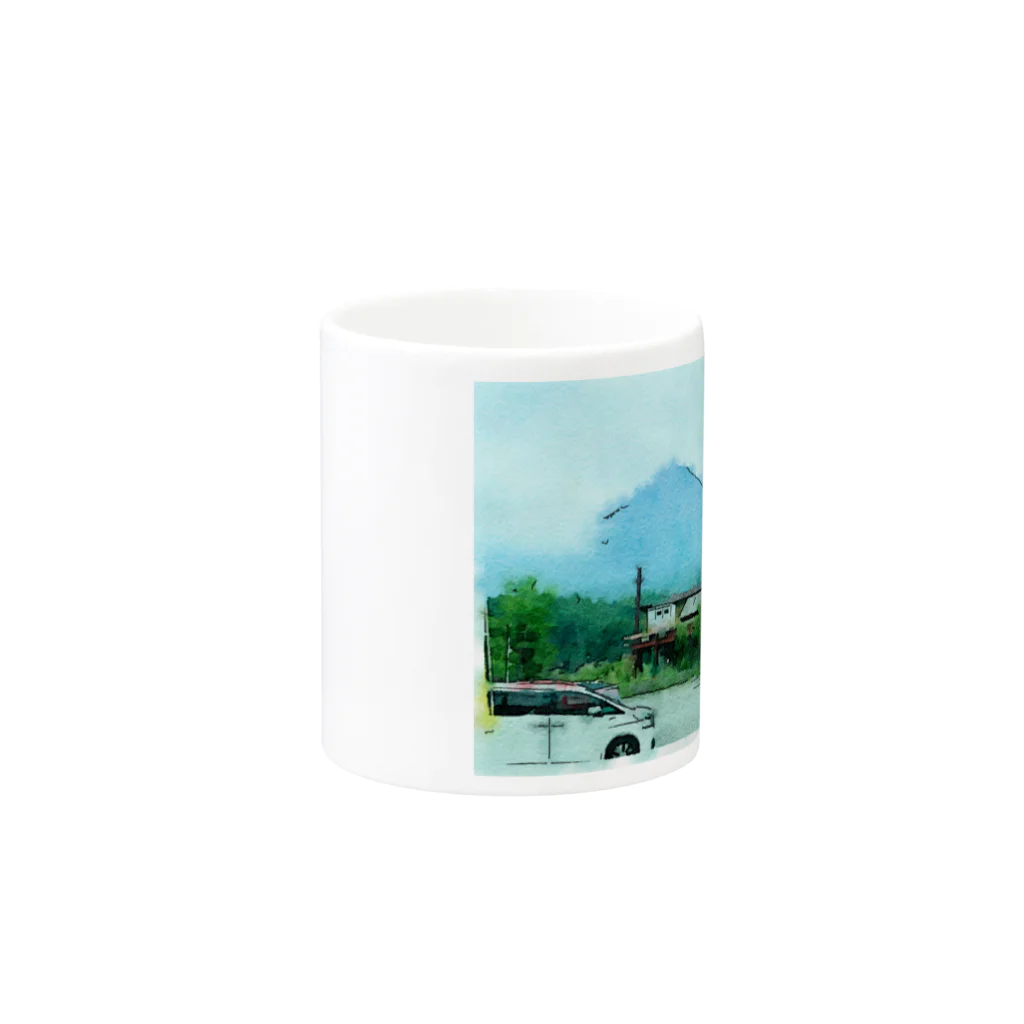 Marbleの景色 Mug :other side of the handle