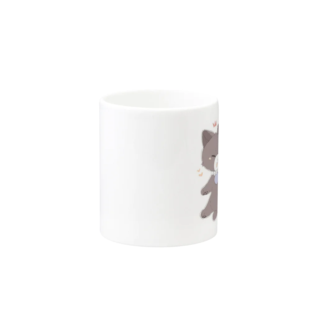 プリンス幽斗の王室売店の猫の王子と王女の王室喫茶マグ Mug :other side of the handle