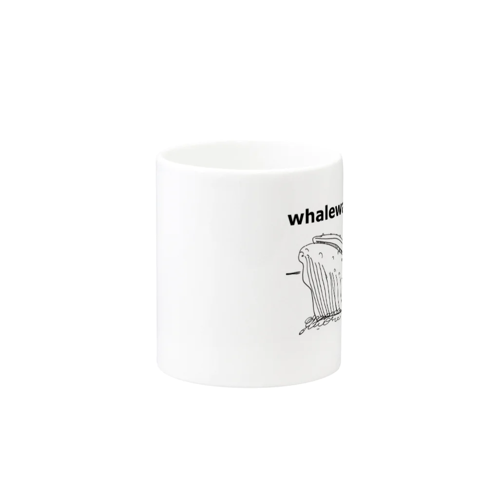 ぽぽこの箱のwhalewatching Mug :other side of the handle