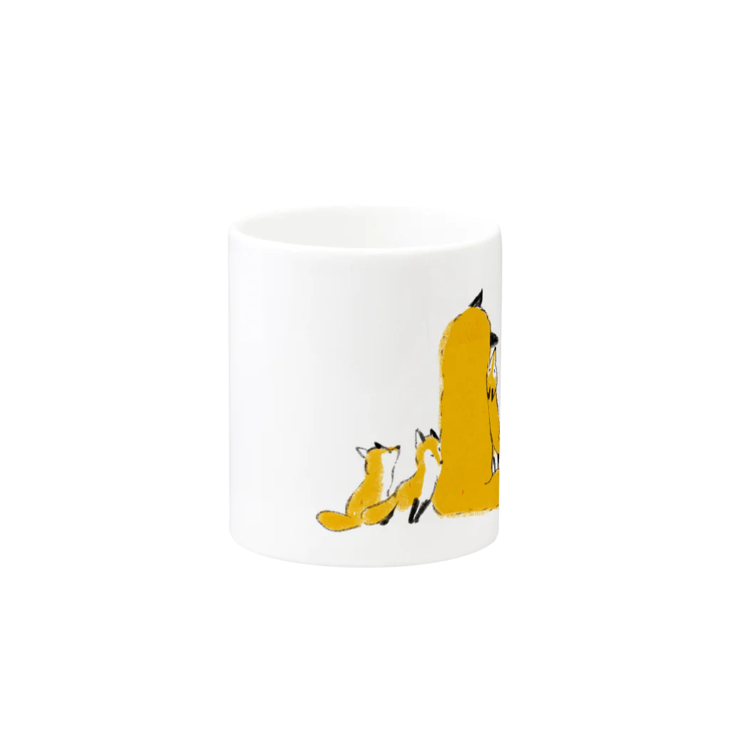 ももろ のきつねの親子 Mug :other side of the handle