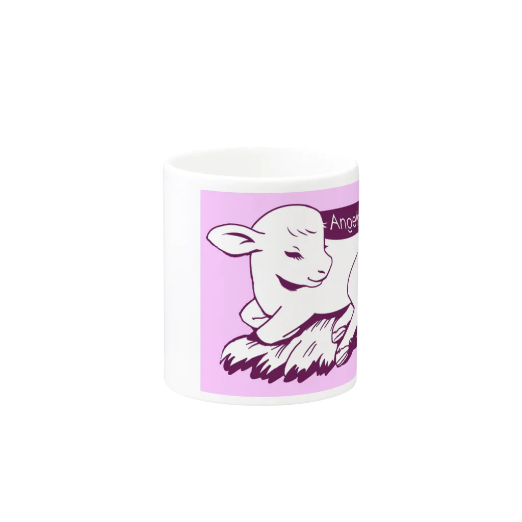 うしちゃんグッズのAngelic Calf　ピンク Mug :other side of the handle