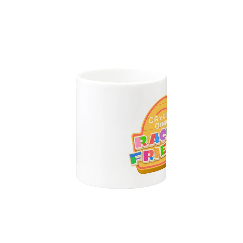 くりぷ豚 (くりぷとん) 公式のくりぷ豚 レーシングフレンズ ロゴ Mug :other side of the handle