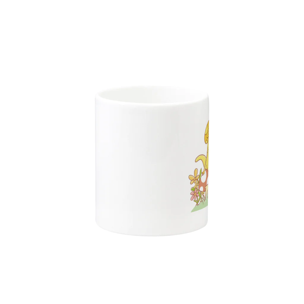 ソコソコワークスのキノコだばしくん Mug :other side of the handle