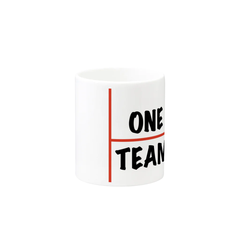 OYAMADAY CHANNELのONE TEAM スローガン Mug :other side of the handle