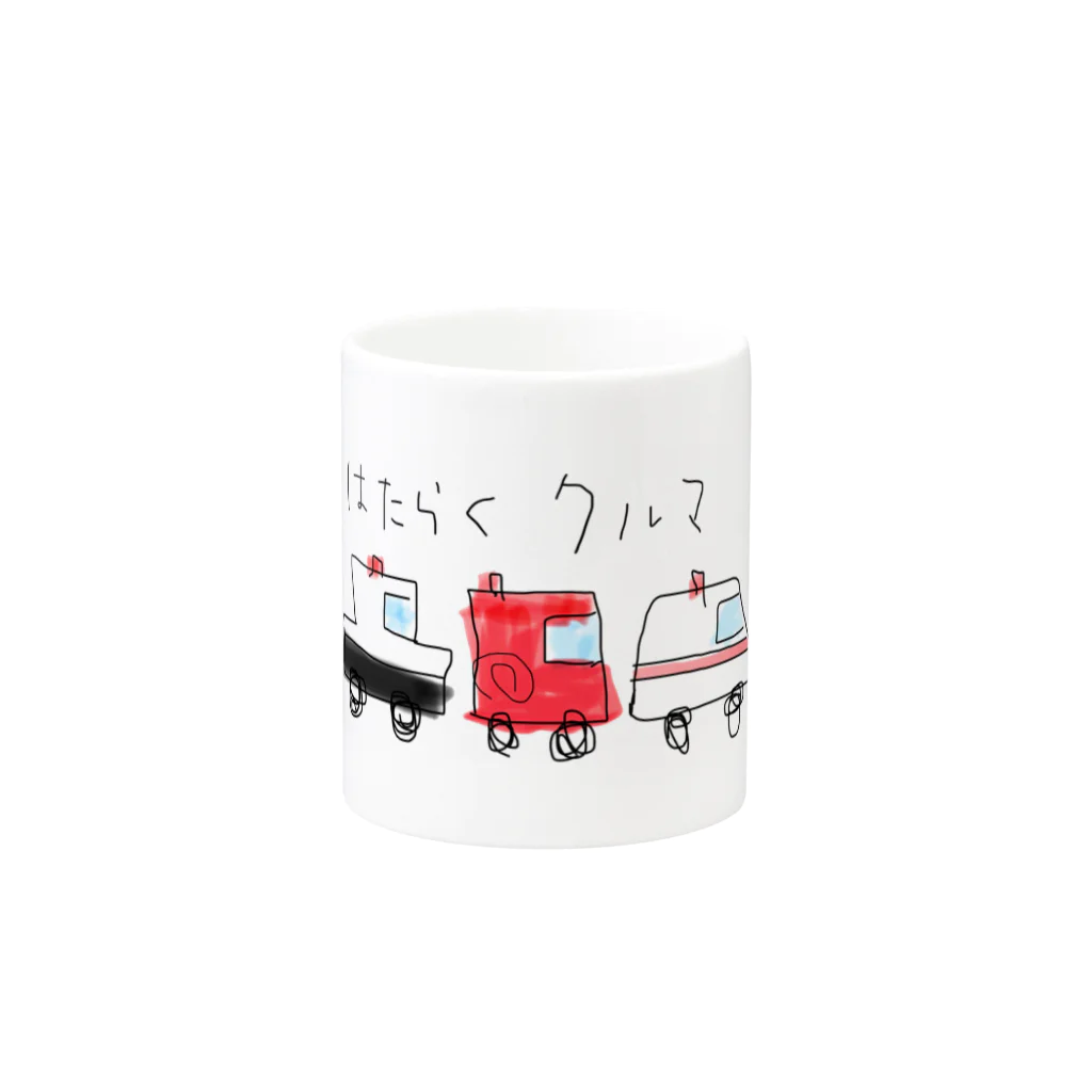 teibaのはたらくクルマ Mug :other side of the handle