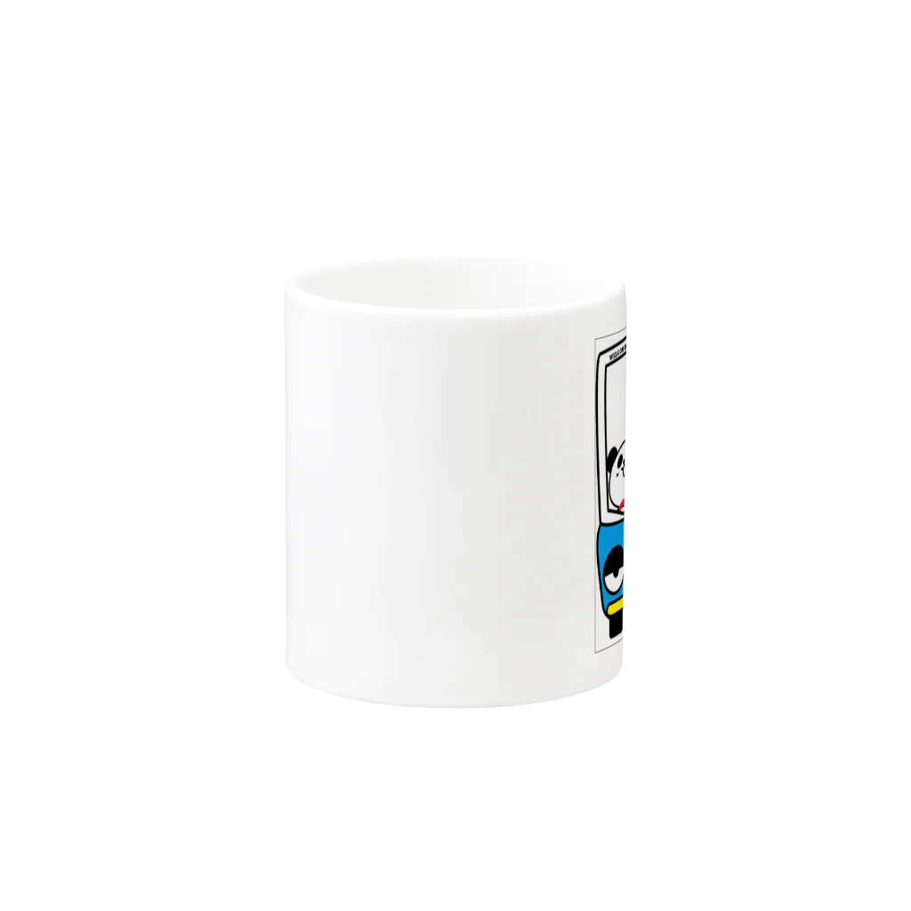 PANDACAFEのパンダカー Mug :other side of the handle