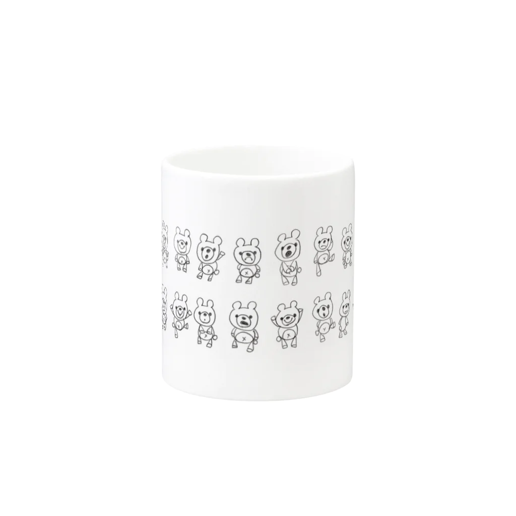 イザワメイのオンラインショップのクマのキミドリちゃん Mug :other side of the handle