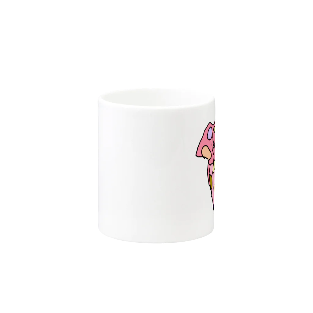 Full of vitality　(フル　オブ　バイタリティ)のElephant☆PINK　(ピンク色の象)　Full of vitality　(フル　オブ　バイタリティ) Mug :other side of the handle