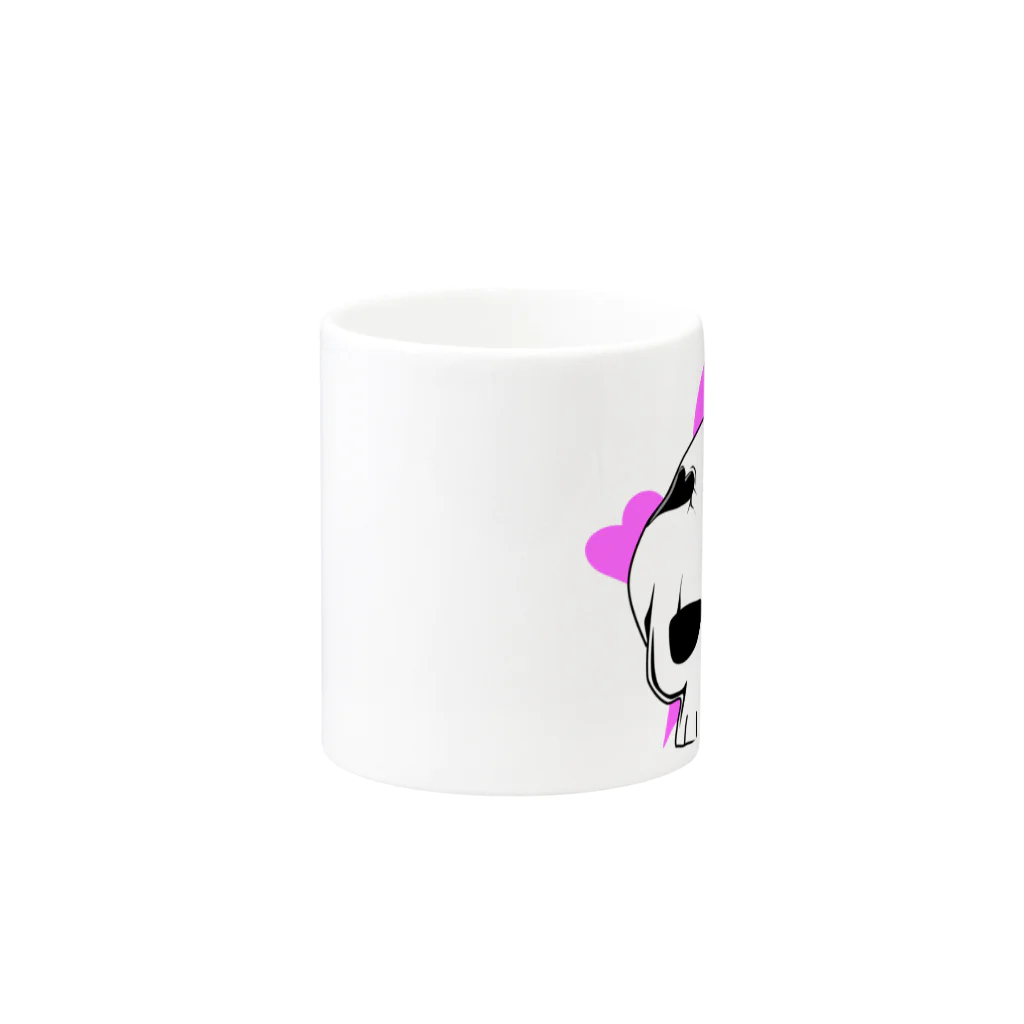 KENJI@LINEスタンプのスカル（ハート） Mug :other side of the handle