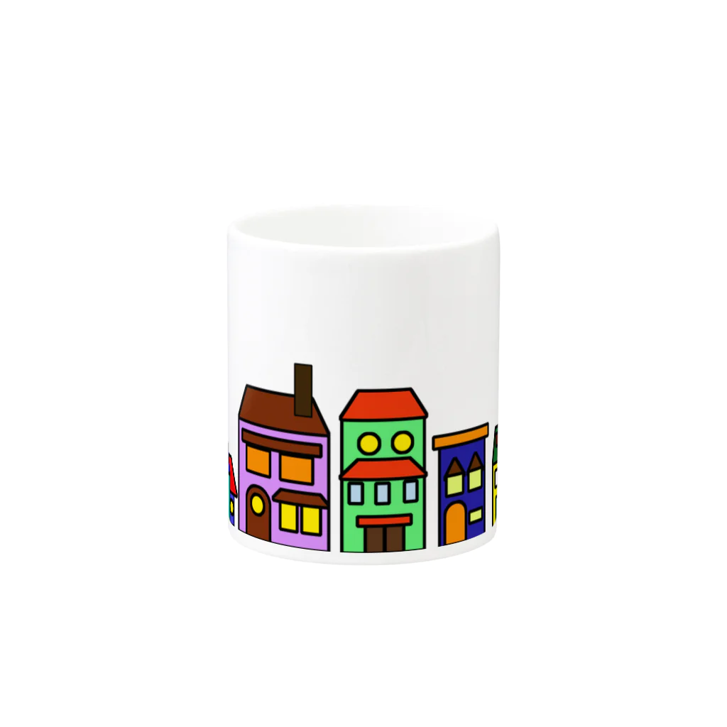 Yokokkoの店のColorful Buildings Mug :other side of the handle