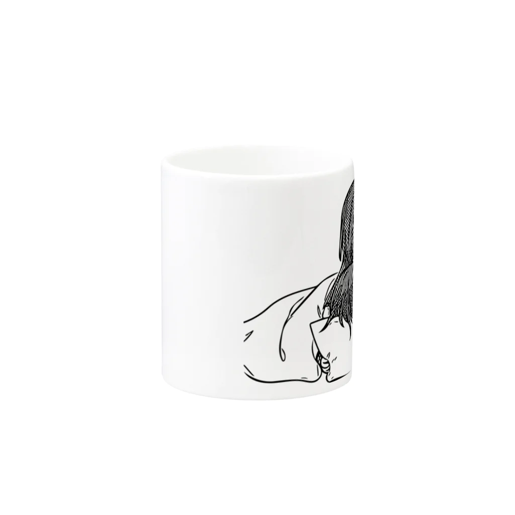 waveflowerのおまたせ Mug :other side of the handle