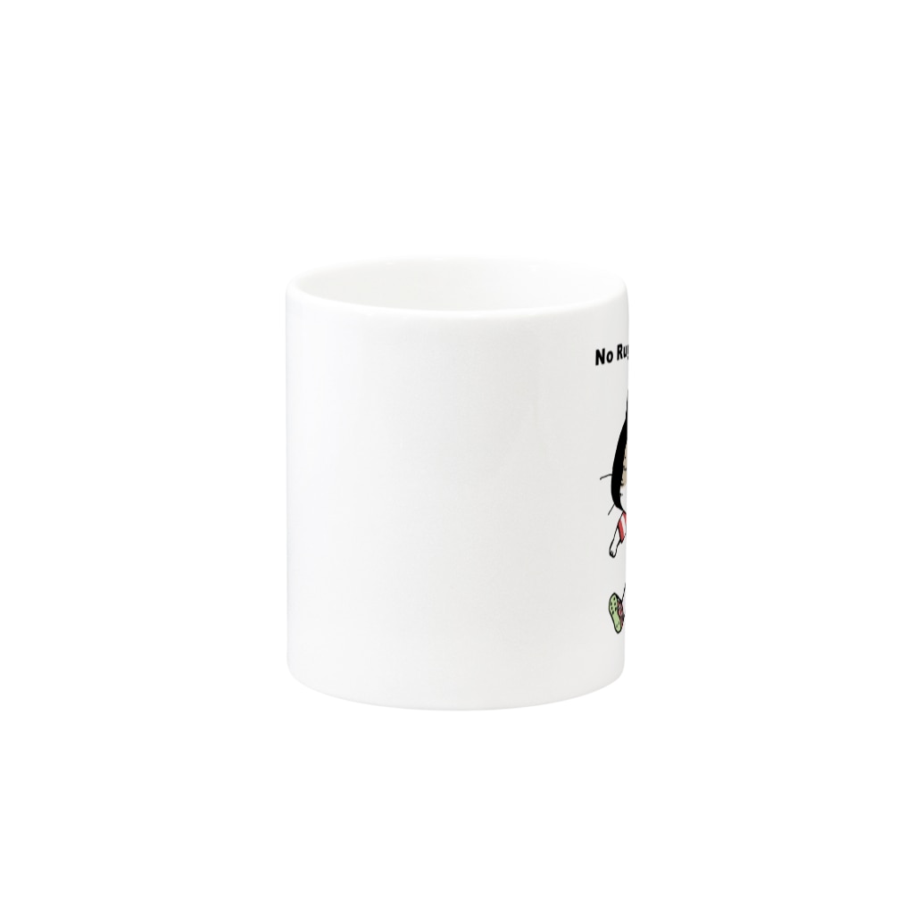 ほっかむねこ屋（アトリエほっかむ）のラグビーねこ Mug :other side of the handle