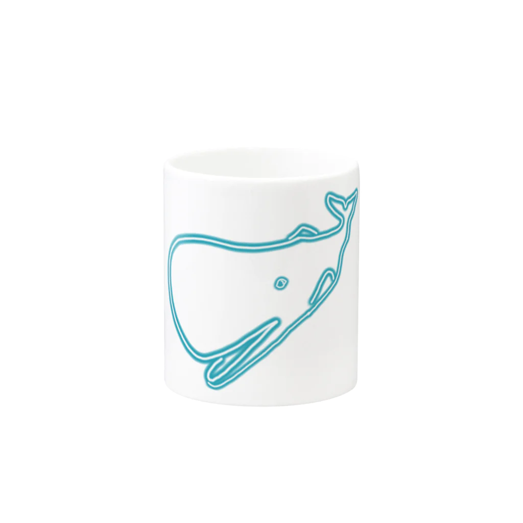 blueHawaiiのネオンカラーマッコウクジラ Mug :other side of the handle