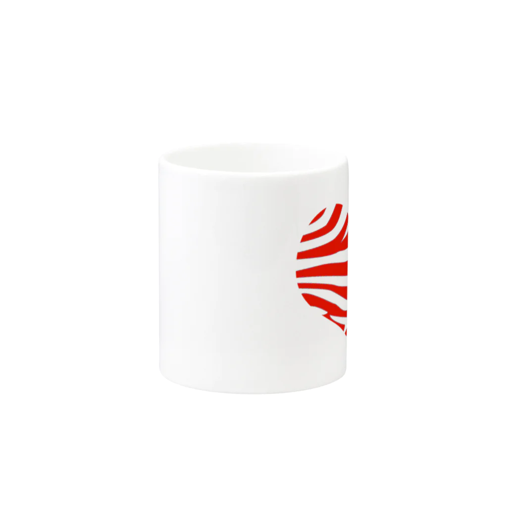 AAAstarsのシマウマハート-赤 Mug :other side of the handle