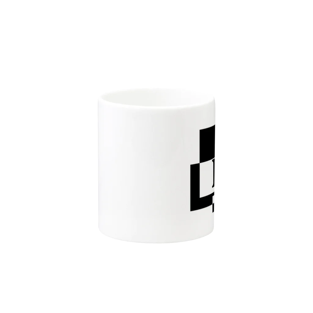 シンプルデザイン：Ｔシャツ・パーカー・スマートフォンケース・トートバッグ・マグカップのシンプルデザインアルファベットP Mug :other side of the handle