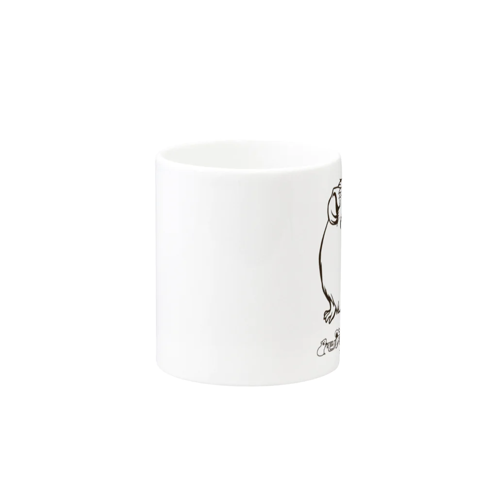 Lichtmuhleの2020年モルモットパラダイスグッズ　白系 Mug :other side of the handle