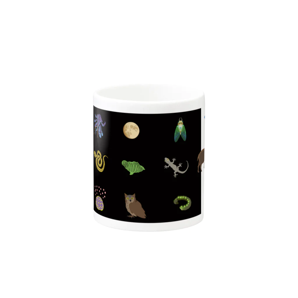 しまのなかまfromIRIOMOTEのしまのなかま IRIOMOTE（夜）文字なし Mug :other side of the handle