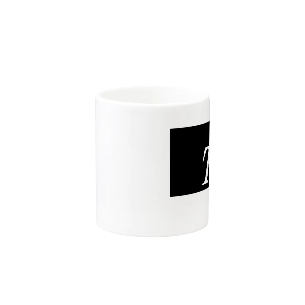 シンプルデザイン：Ｔシャツ・パーカー・スマートフォンケース・トートバッグ・マグカップのシンプルデザインアルファベットT Mug :other side of the handle