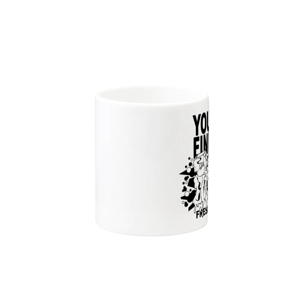 FreshBMajorのgraffiti YCFTF マグカップの取っ手の反対面