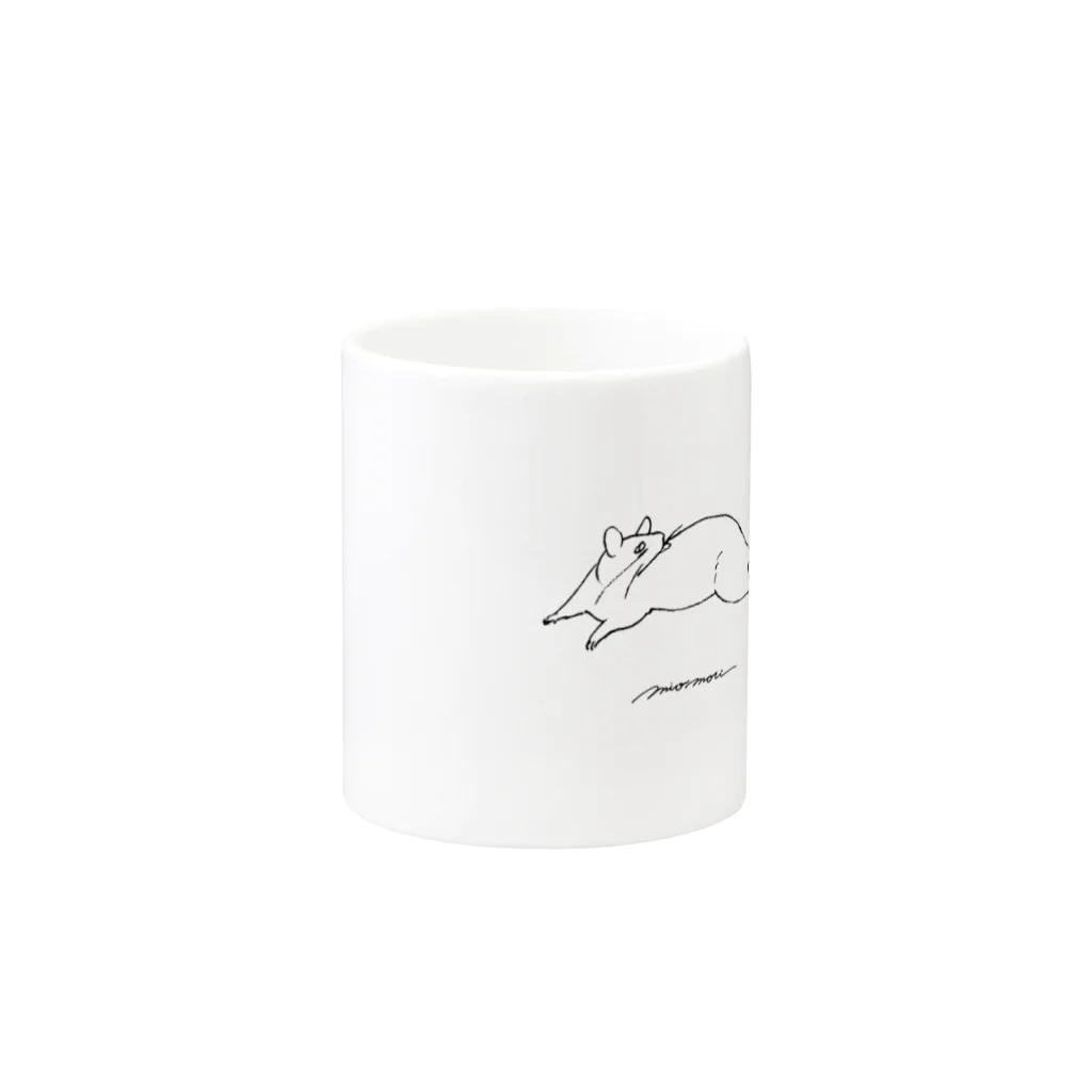 M I O M O R Iのあかんべラット Mug :other side of the handle