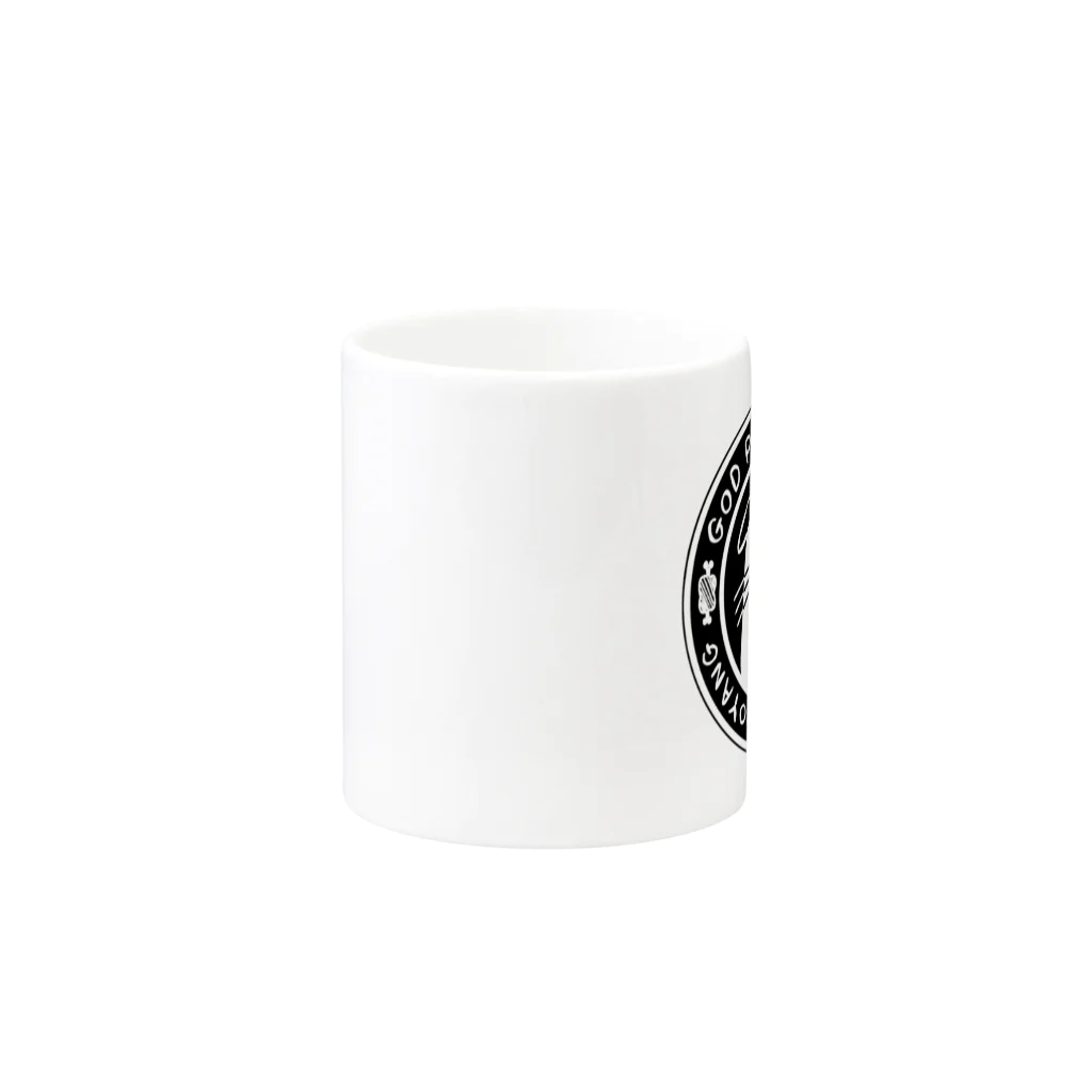 SHOP BØWNTENのぷーやん丸ロゴ Mug :other side of the handle