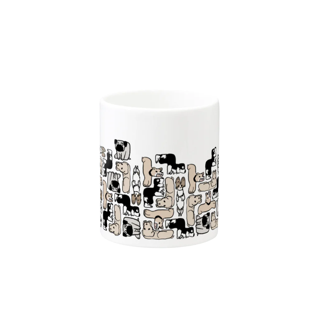 SHOP BØWNTENの犬ブロック Mug :other side of the handle