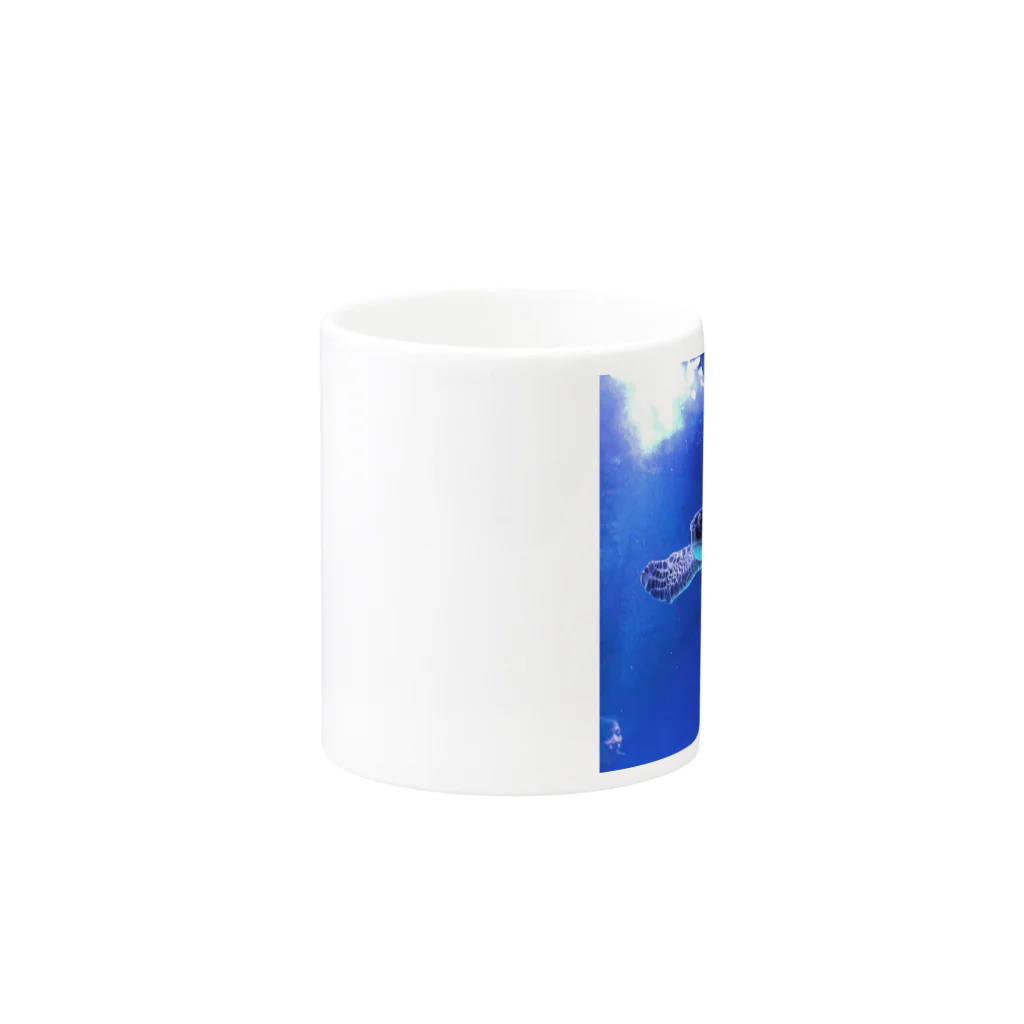 hachimitsu0502の海亀 Mug :other side of the handle