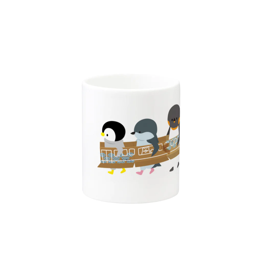 しろくま&ペンギン通信のペンギン列車 Mug :other side of the handle