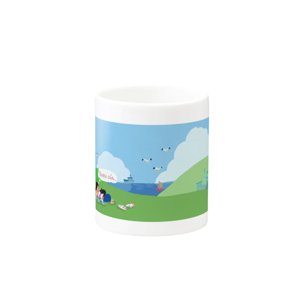 ワシキタチナツ|Illustrationの草むらで昼寝 Mug :other side of the handle