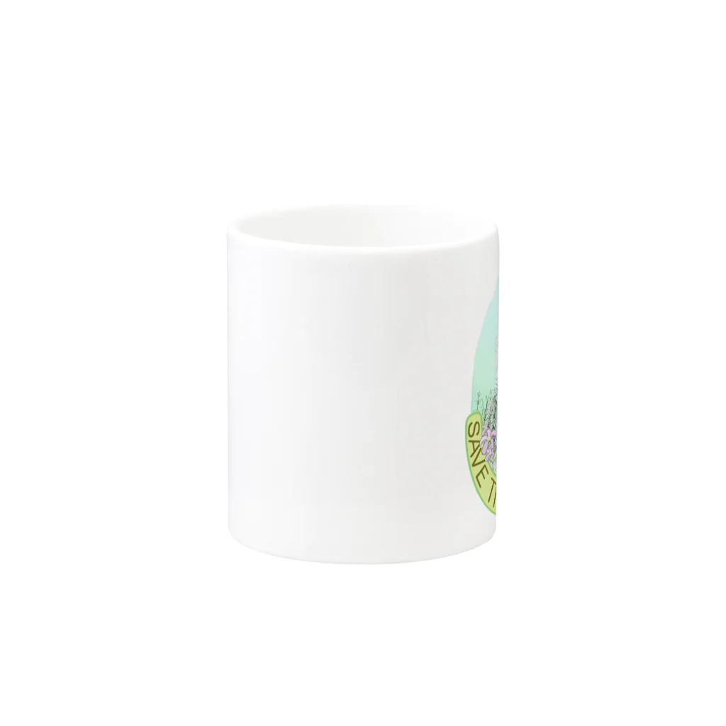 2gawaの猫さんto野花2　save the earth Mug :other side of the handle