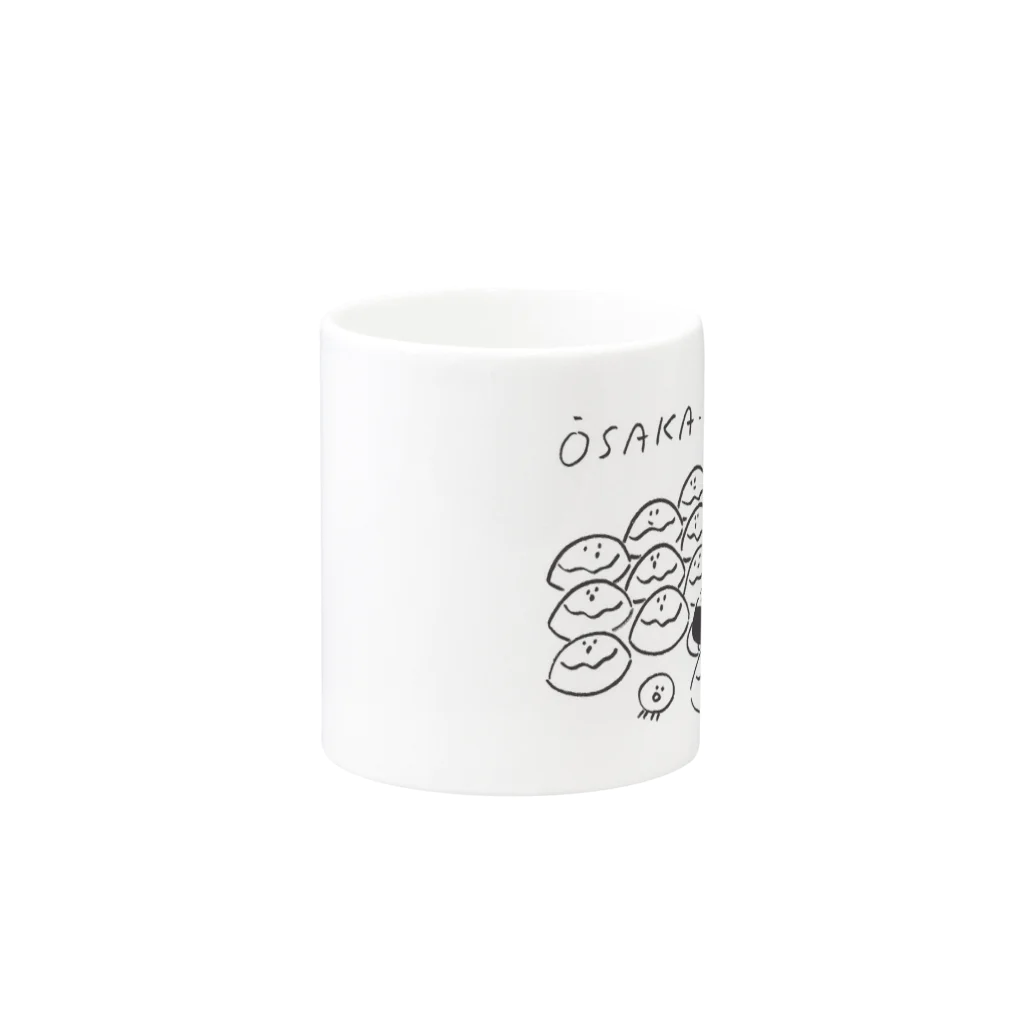 都道府県Tシャツの大阪人 Mug :other side of the handle