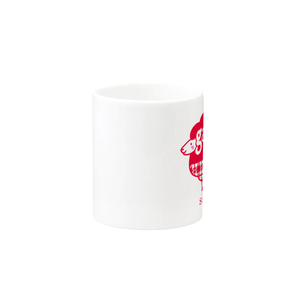 hodocoのガレリー　赤 Mug :other side of the handle