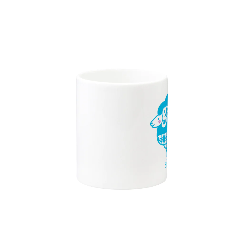 hodocoのガレリー　水色 Mug :other side of the handle