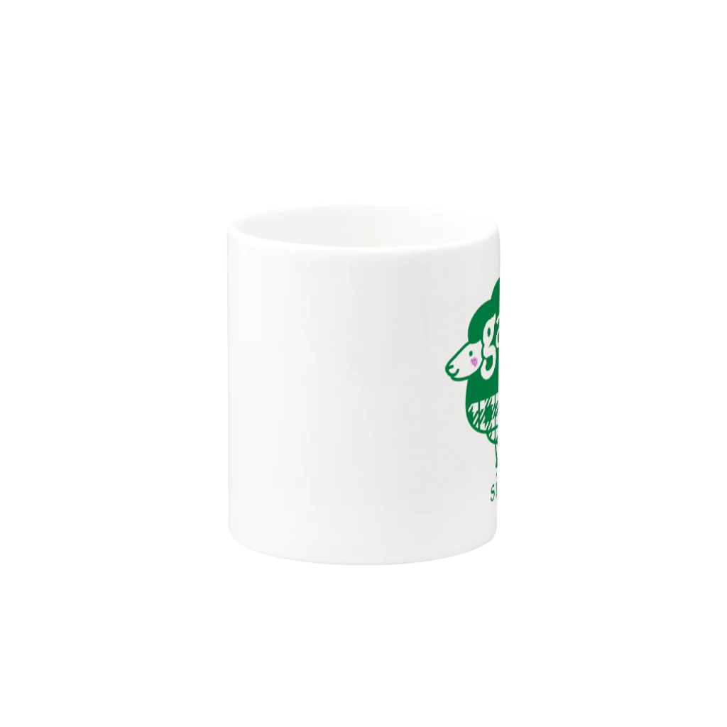 hodocoのガレリー　緑 Mug :other side of the handle