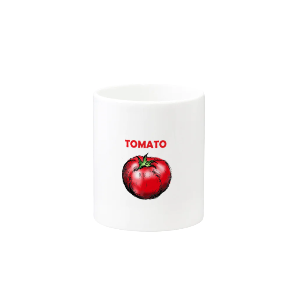 CHICKMAGNETのTOMATO100% マグカップの取っ手の反対面