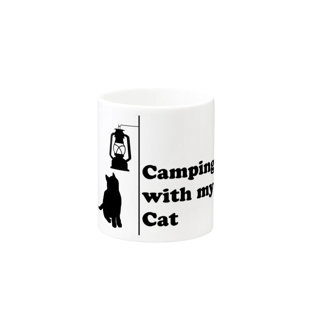 HesseのCamping with my Cat 2 머그컵の取っ手の反対面