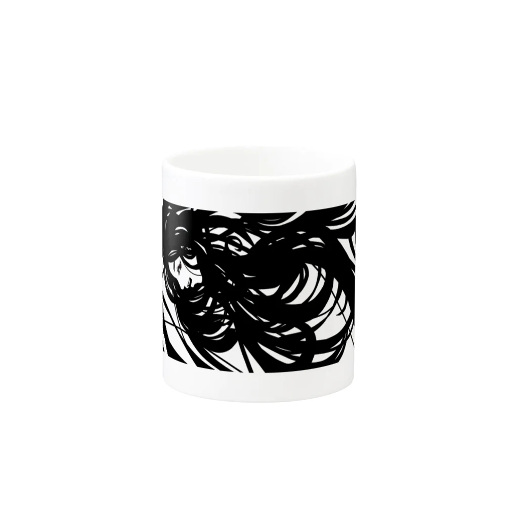 Miyuki_Sakagamiのlong hairちゃん Mug :other side of the handle