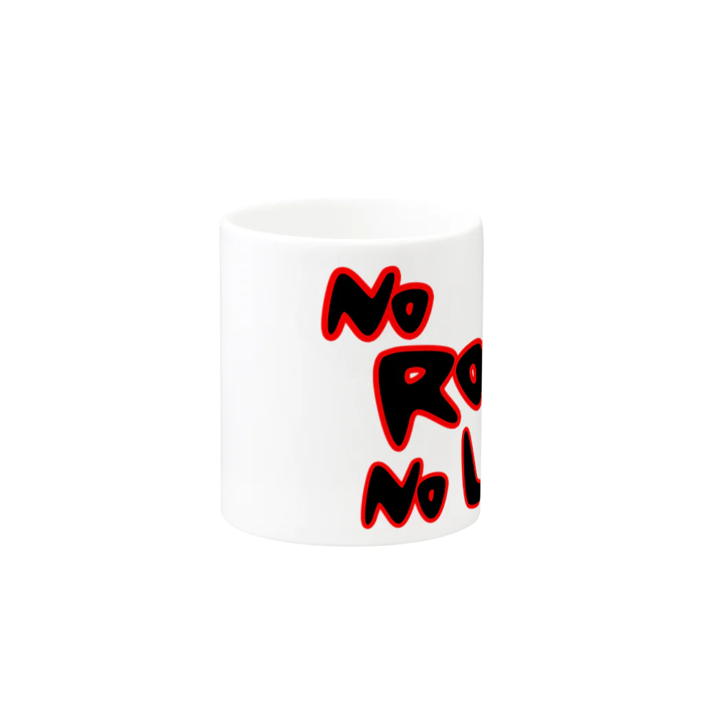 AAAstarsのＮｏ　Ｒｏｃｋ　Ｎｏ　Ｌｉｆｅ Mug :other side of the handle