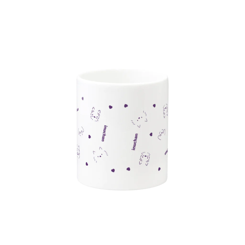 ハッピージャムジャムのイヌチャン集合(ぶどう) Mug :other side of the handle