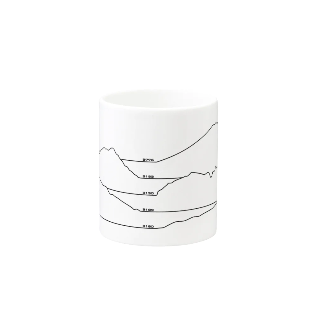 上村商店のJapanese mountains Mug :other side of the handle