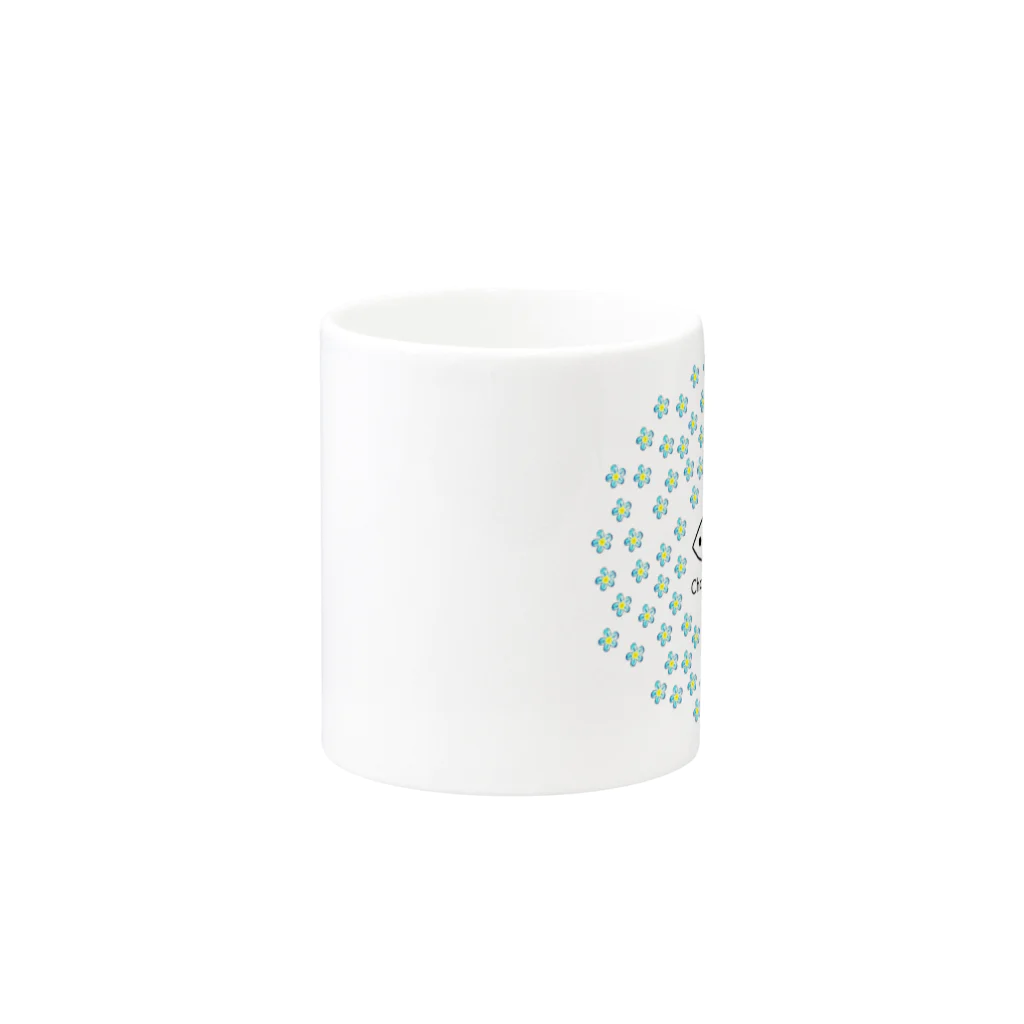 Channels.BiBのさかなロゴ　Forget-me-not Mug :other side of the handle