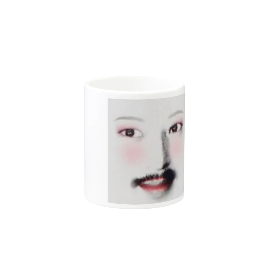 kmsmkの白い顔 Mug :other side of the handle