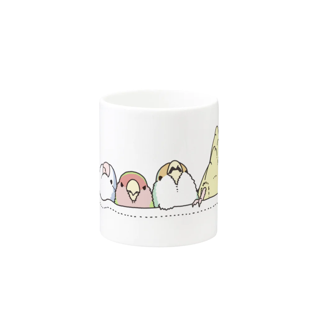 ことりグッズ屋のポケットインコ Mug :other side of the handle