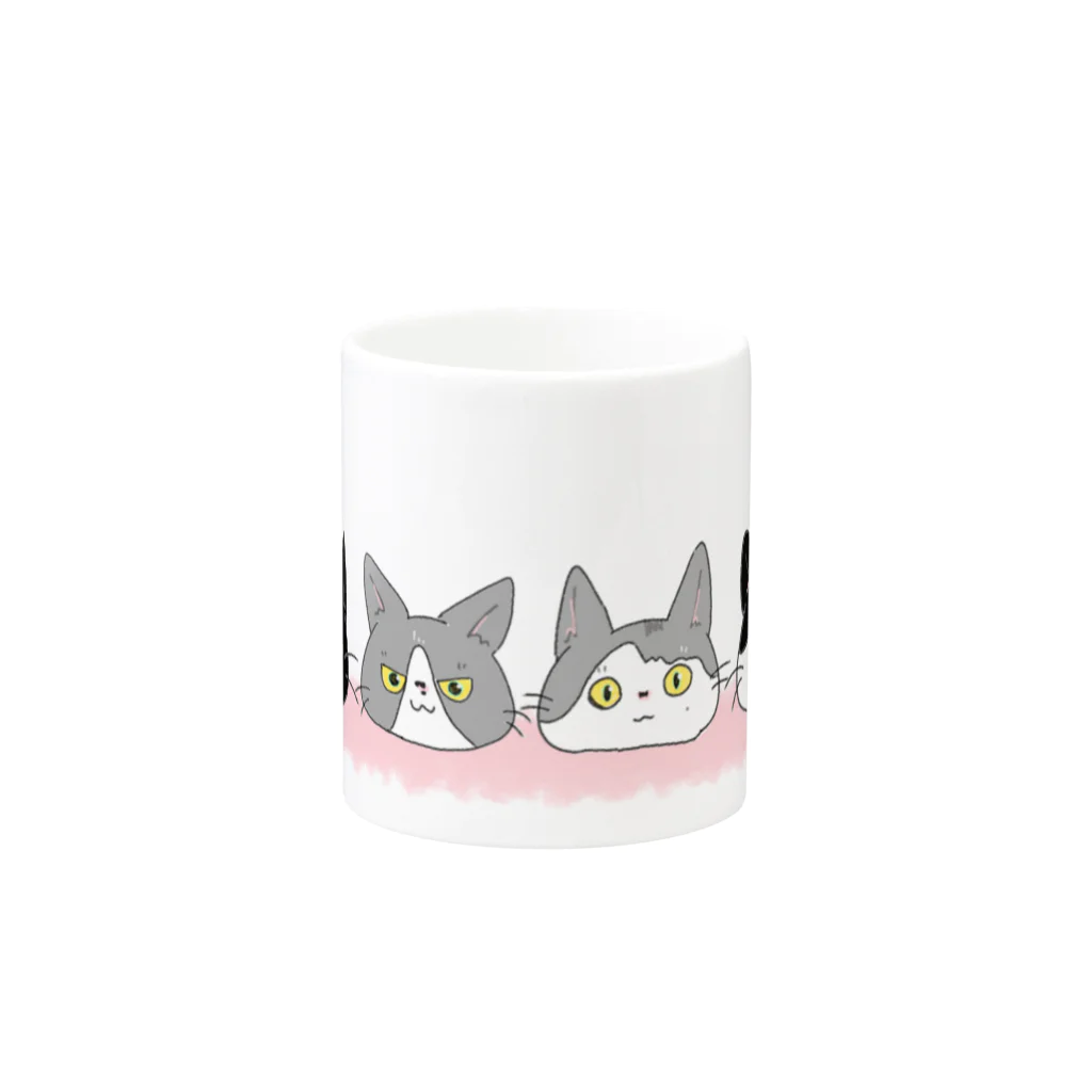 にくにゃんこのまめみい Mug :other side of the handle