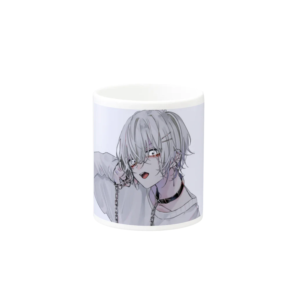 ♱黒野京♱のしろいマグ Mug :other side of the handle