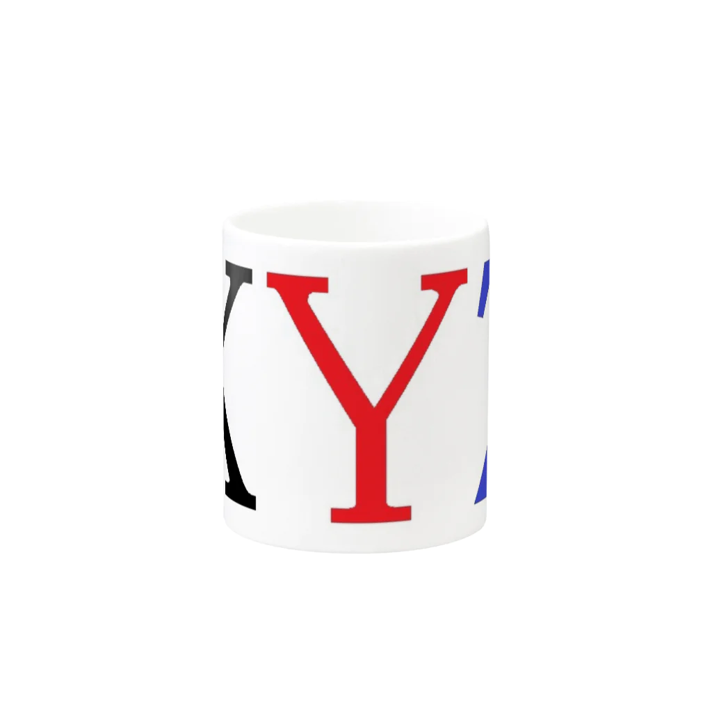 アメリカンベース のXYZ  グッズ　アルファベット Mug :other side of the handle