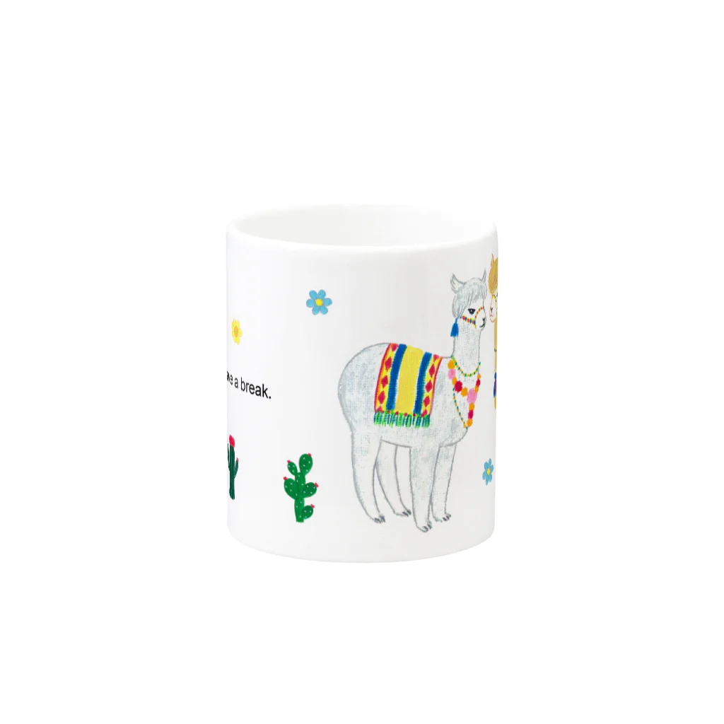 yminaminのアルパカマグA Mug :other side of the handle