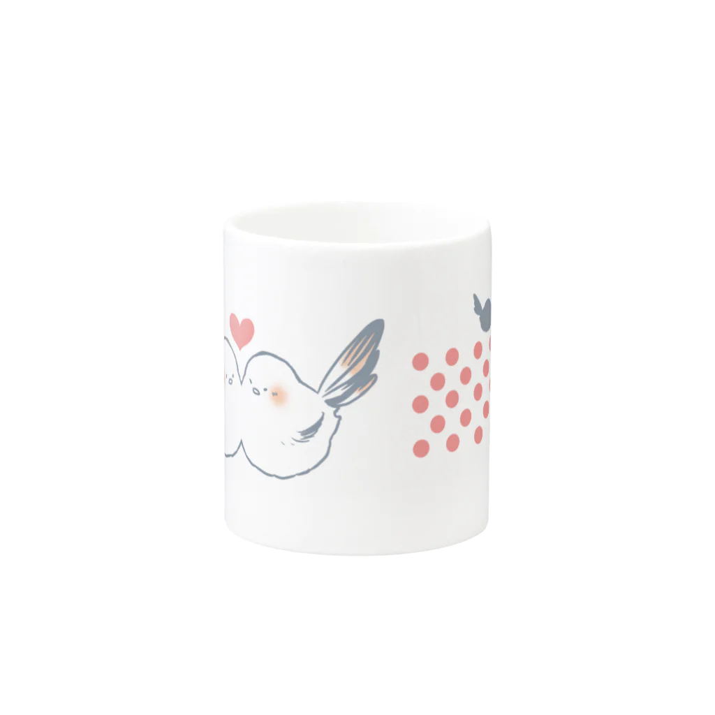 ふんわりショップのカップルのシマエナガ Mug :other side of the handle