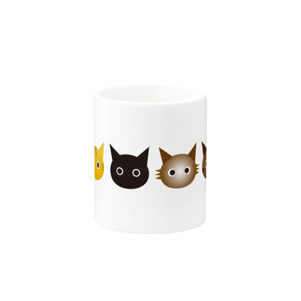 chopper'sのねこず ４匹 Mug :other side of the handle